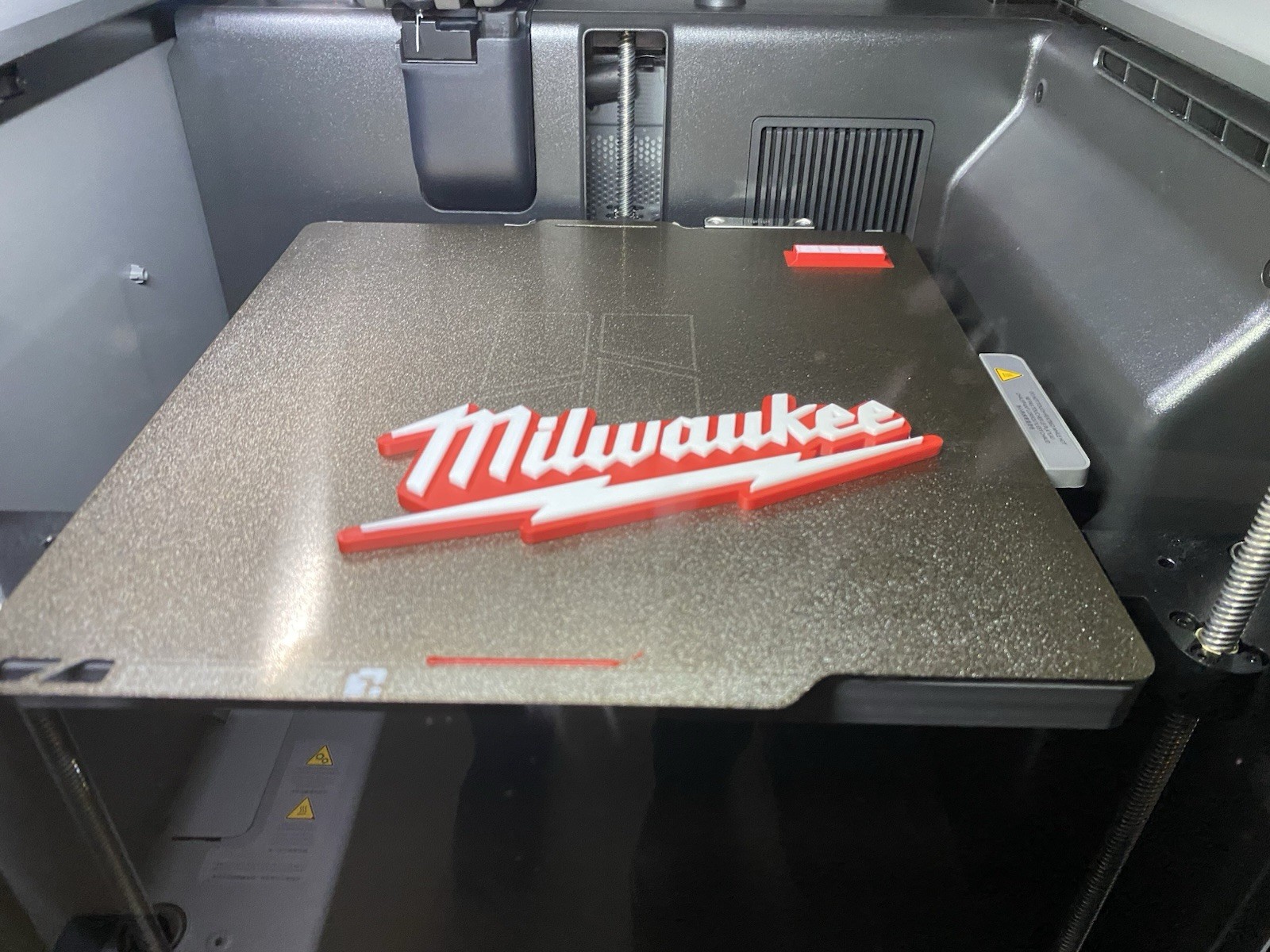Milwaukee Sign 3D Printed two 7 in length x 2 1/2 height