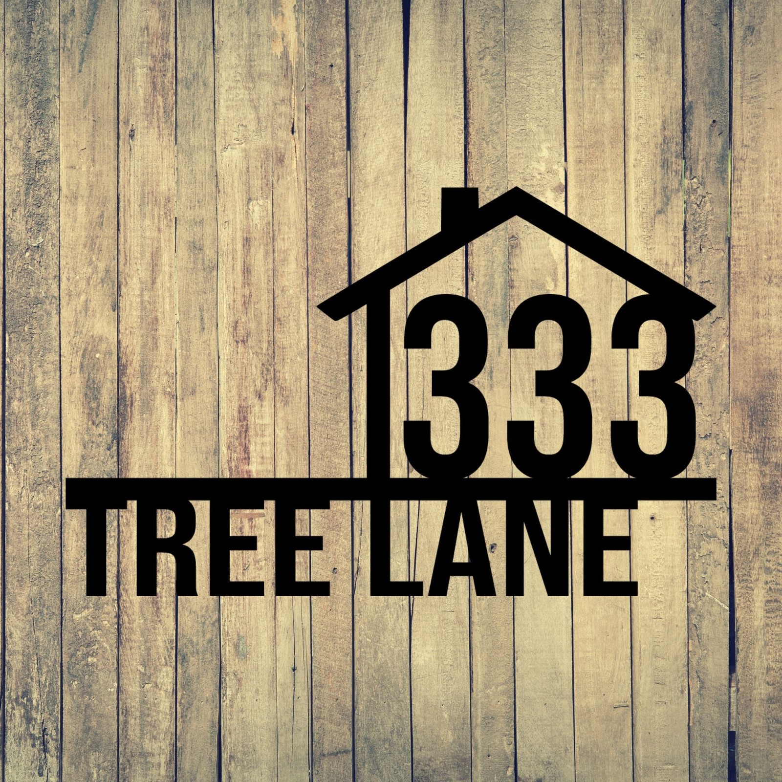 Personalized Address Metal Sign Custom Home Decor Durable Weather Resistant