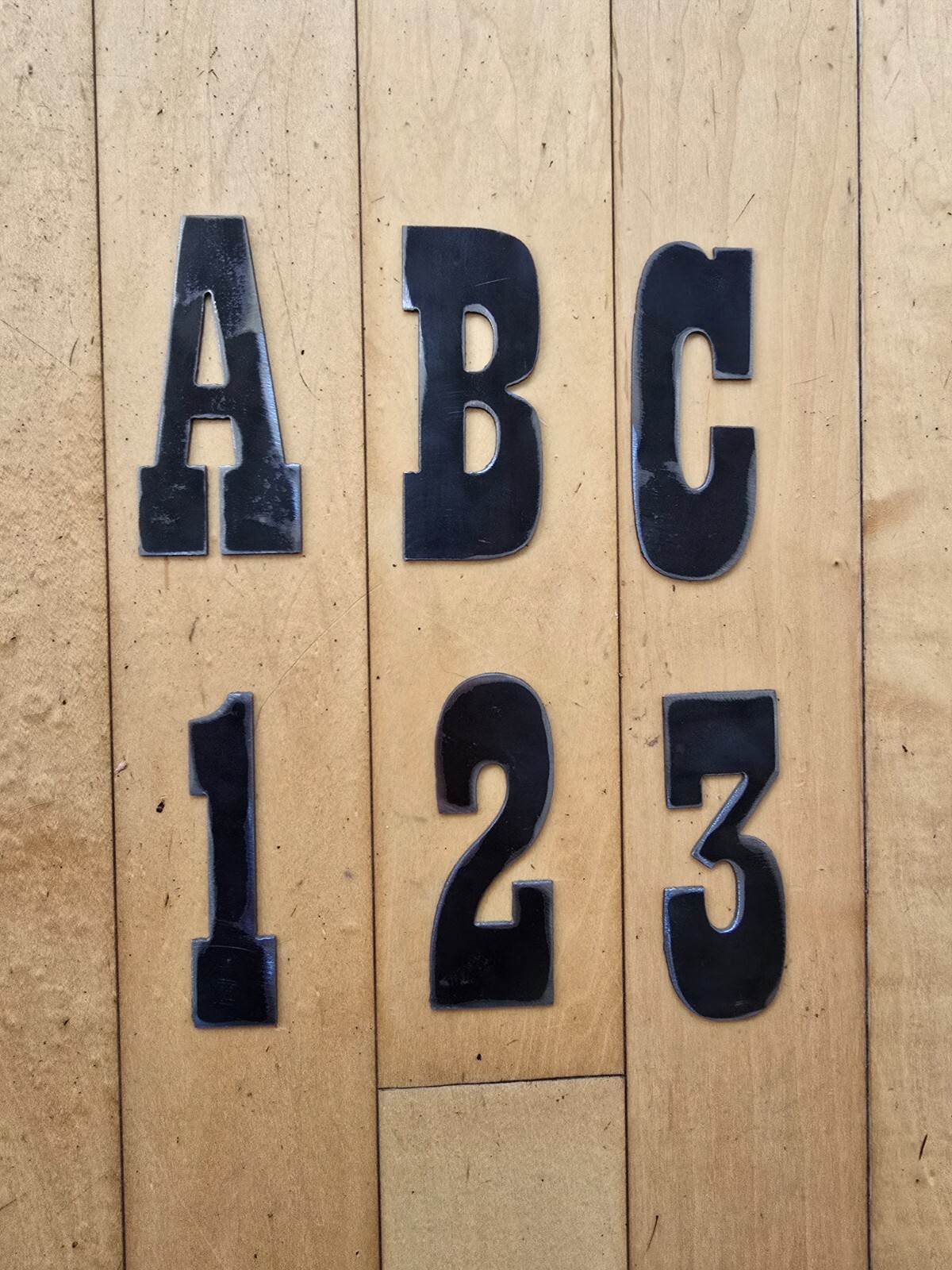 4″ Tall Western Style precision cut metal letters, thick, weldable, 16 Gauge