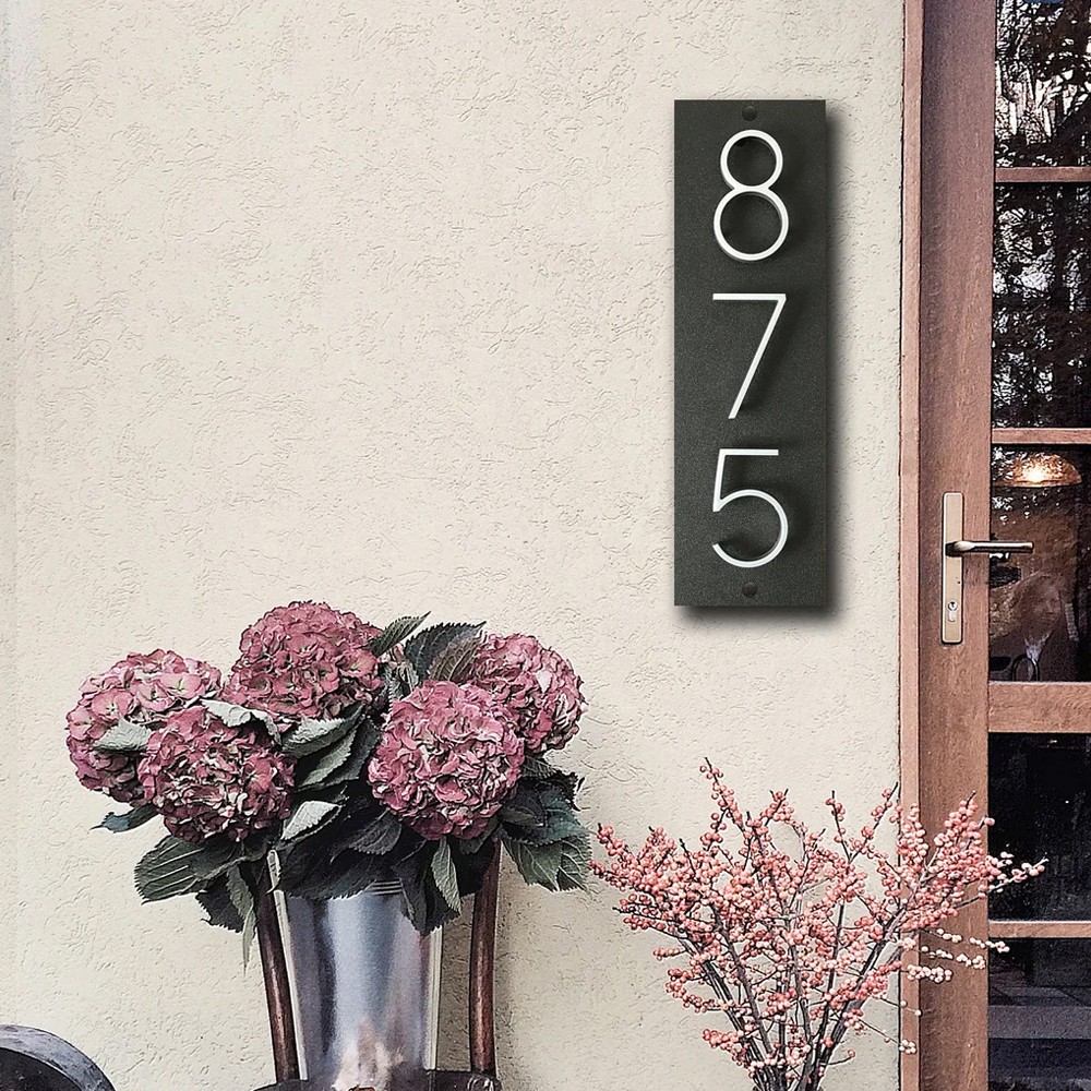 Vertical House Number Sign Modern House Numbers Horizontal House Number Plaque