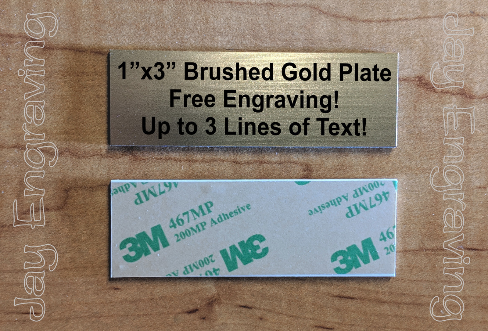 Engraved 1×3 Gold Tag Sign Plate | Custom Personalized Memory Urn Keepsake
