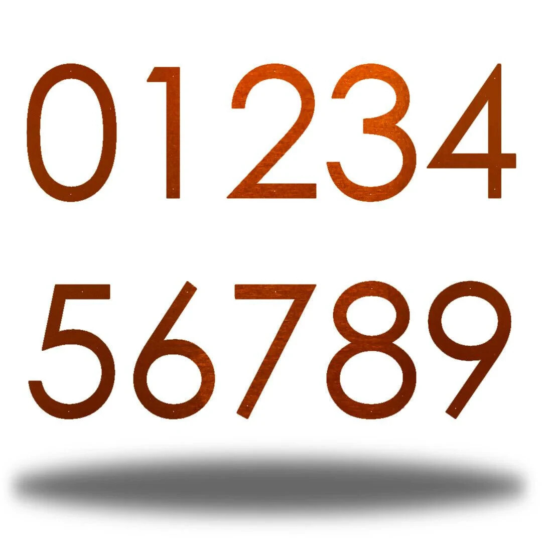 6-18in Metal Modern House Address Numbers