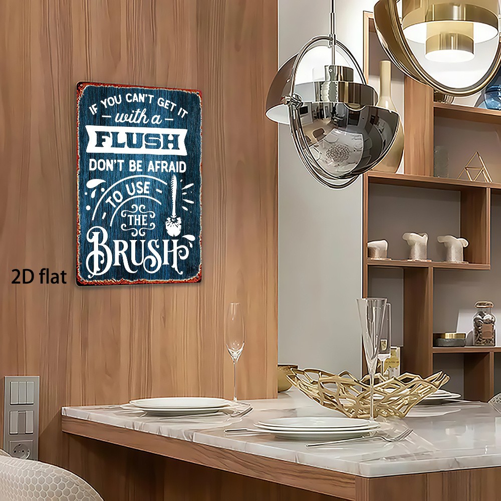 2D Flat Design, a Fun Bathroom Sign