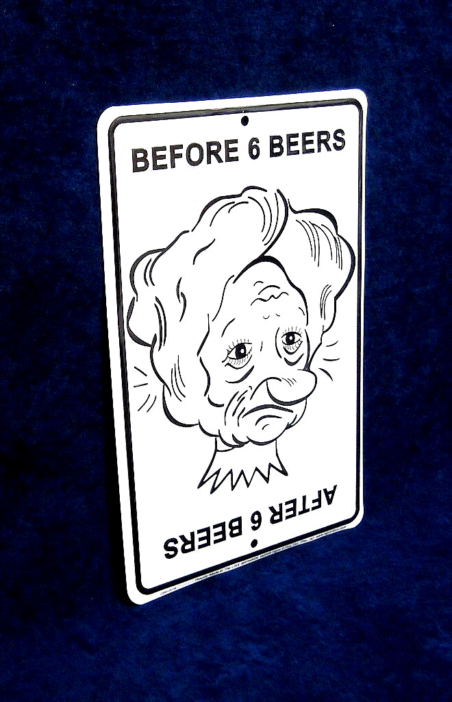 BEFORE & AFTER BEER *US MADE* Embossed Sign – Man Cave Garage Bar Pub Wall Decor