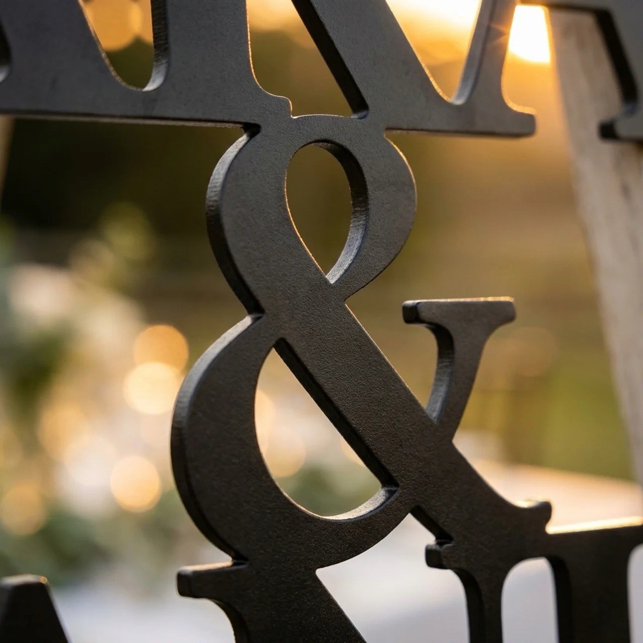 Custom Wedding Couple Sign Personalized Laser Cut Steel Laurel Wreath 24×18 Gift