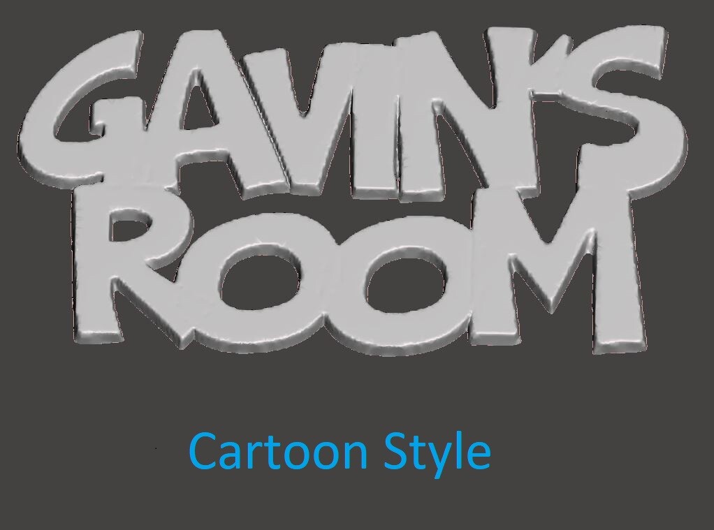 Personalized Custom Sign Any Name Bedroom Door, Wall, Man Cave – 3D many Colors