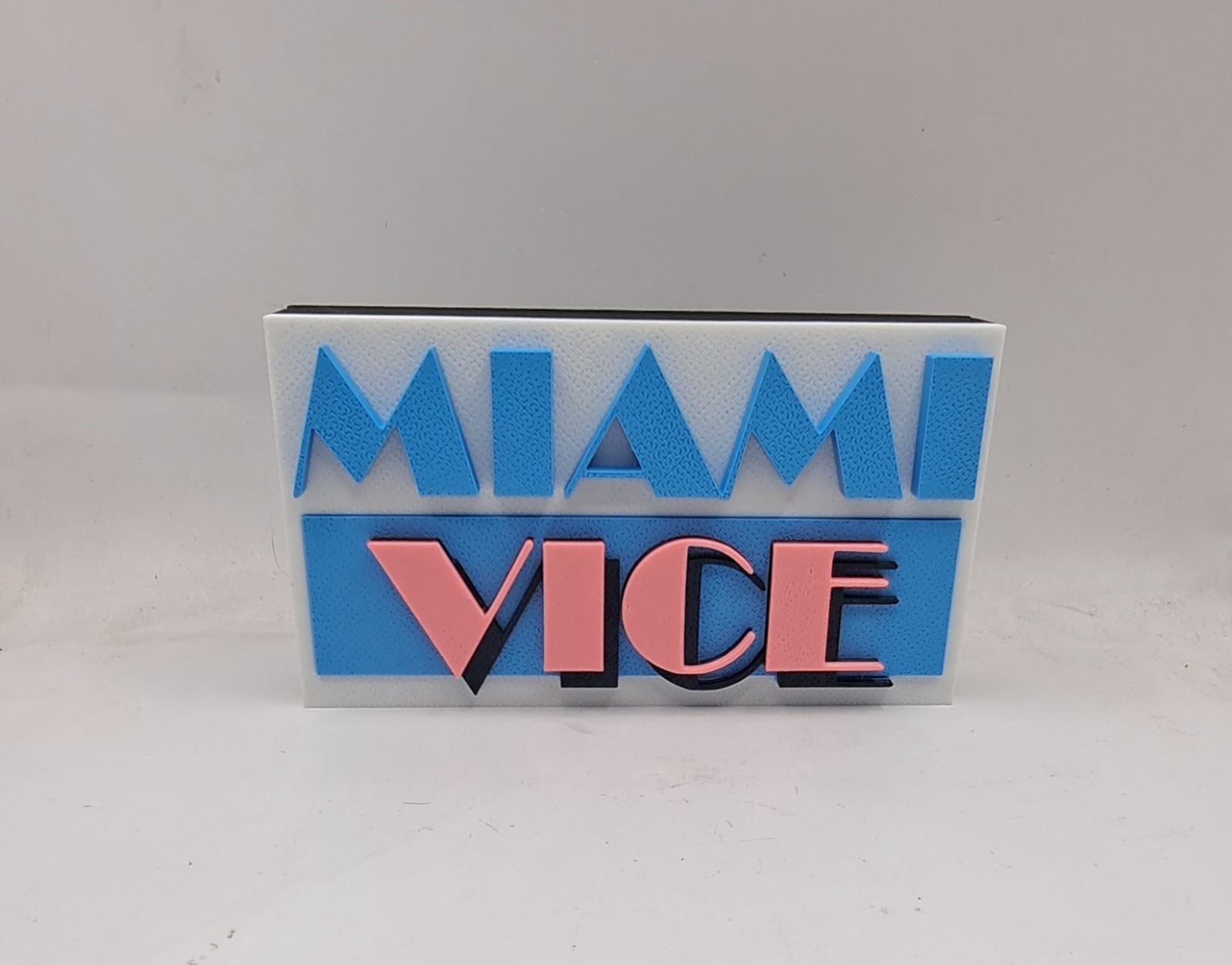 1980’s TV Show MIAMI VICE Sign Desktop Shelf Art