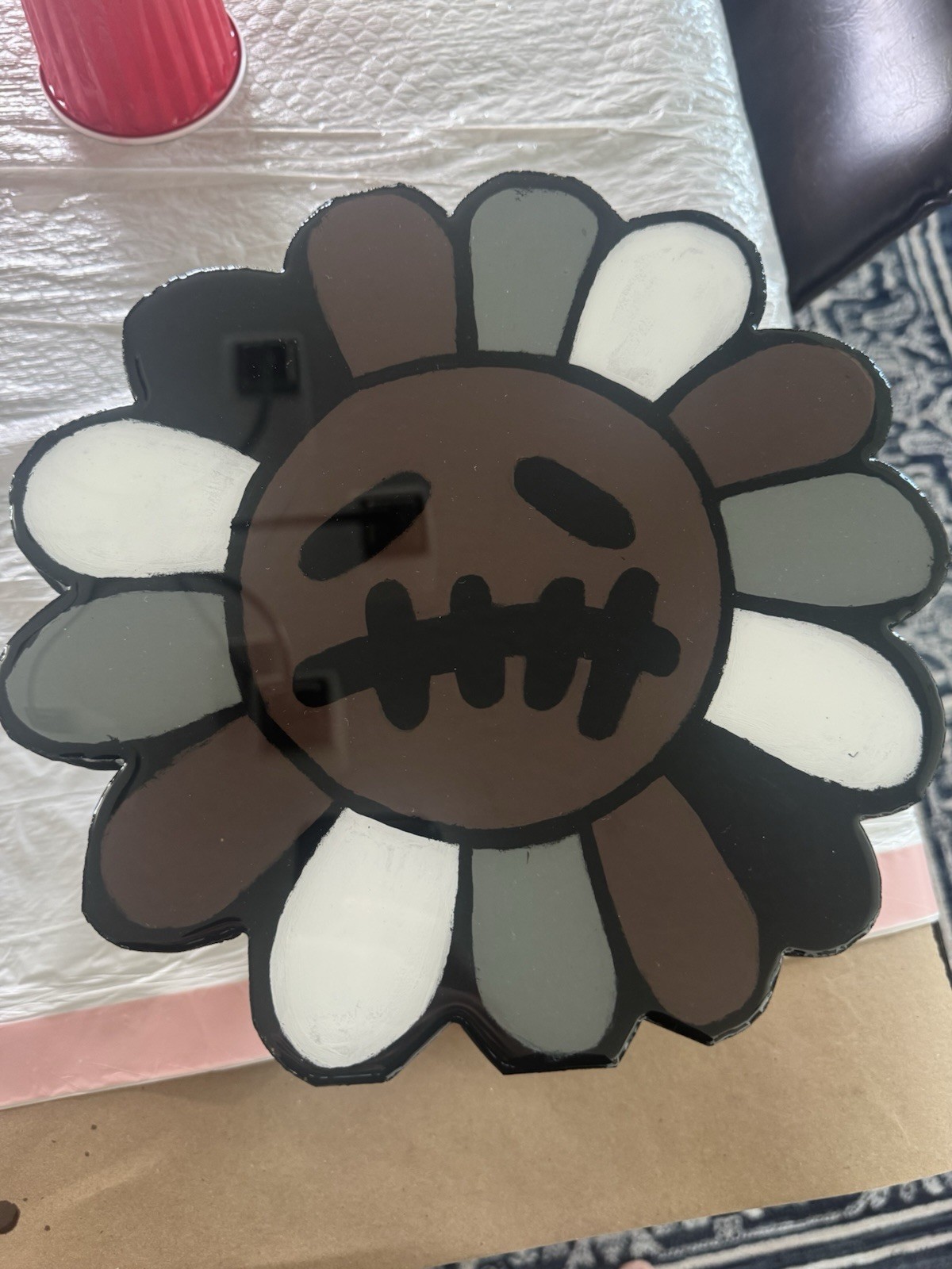Custom Made Epoxy Wood Japanes Flower Wall Art Home Decor Unique Gift