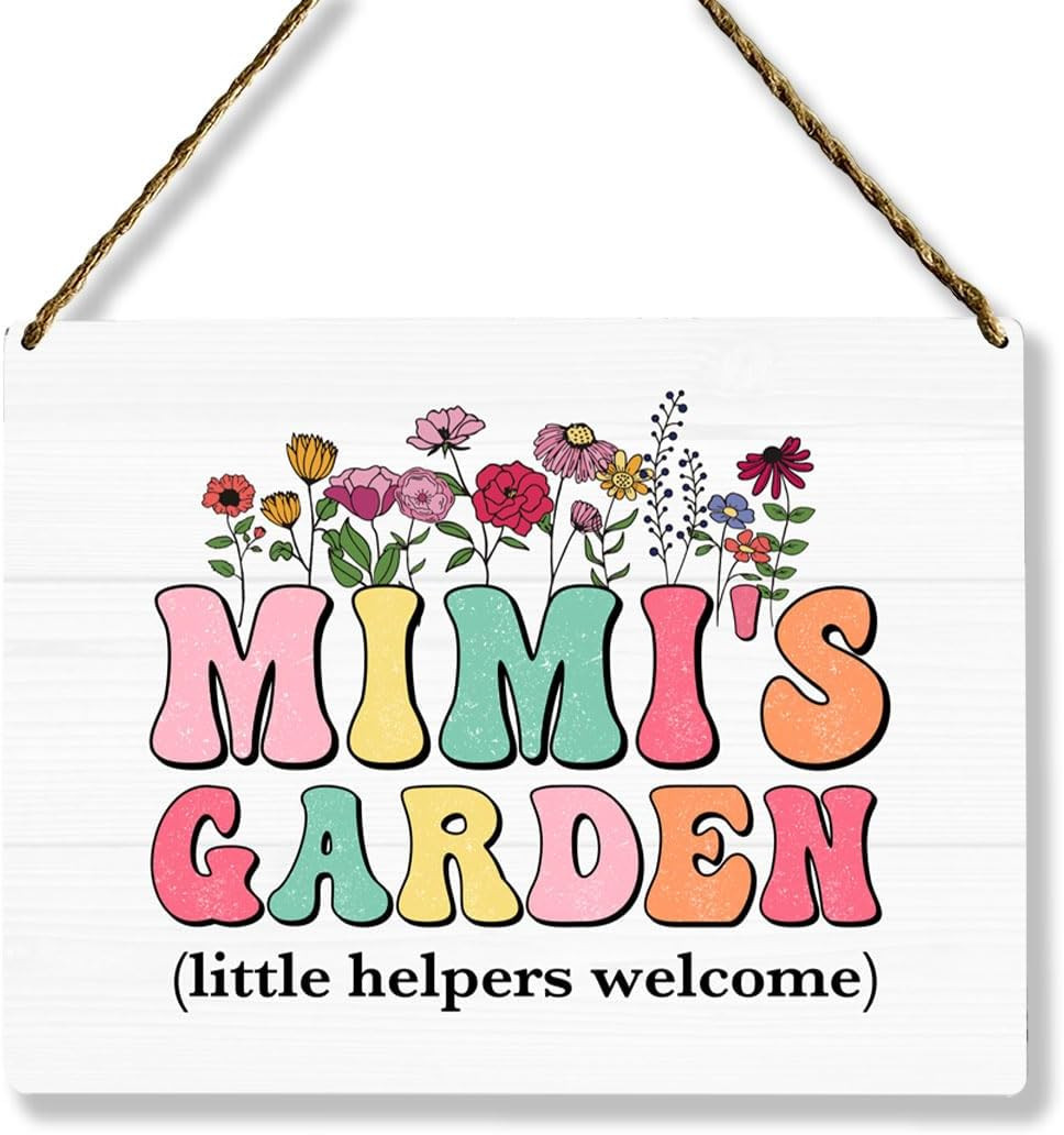 Mimi’S Garden Wooden Sign Decor, Indoor Decoration Hanging Signs 8X10 Inches, Ou