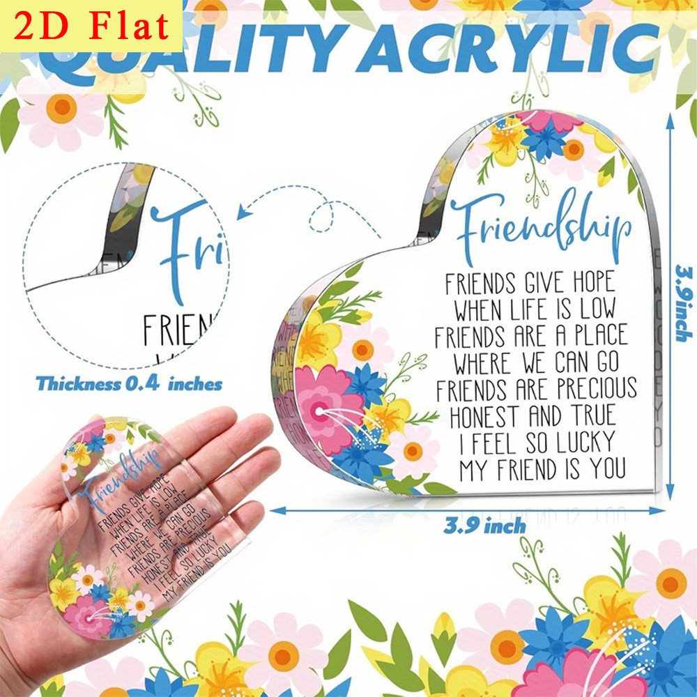 2D flat acrylic irregular shaped ornament, mysterious surprise gift box, gift