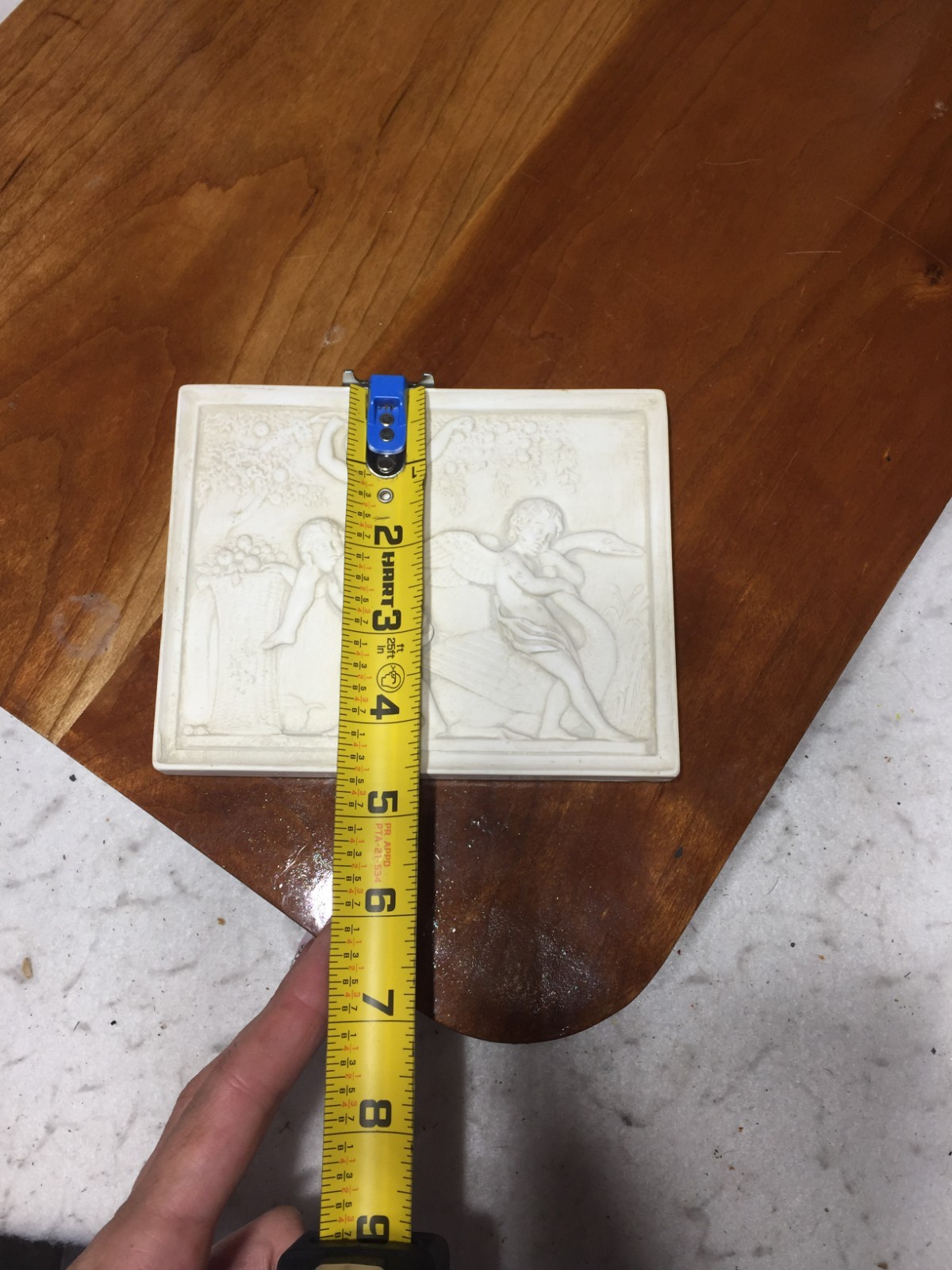 Pier1 Imports Bisque Porcelain Wall Plaque Neoclassical Sculpture Of Day 6″ 5″
