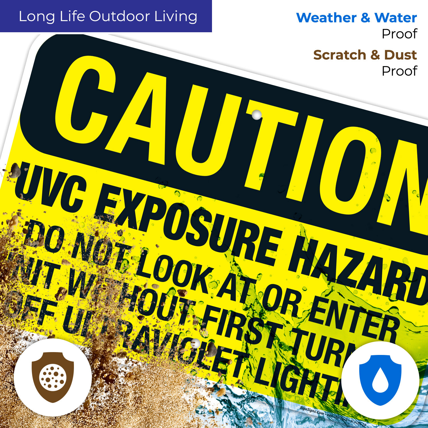 UVC Exposure Hazard Do Not Look At Or Enter Unit Sign, OSHA Caution Sign,
