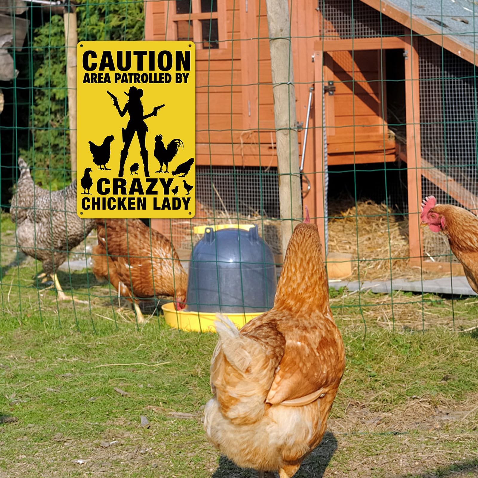 8″ x 12″ Aluminium Metal Sign Caution Area Patrolled by x 12″, Yellow