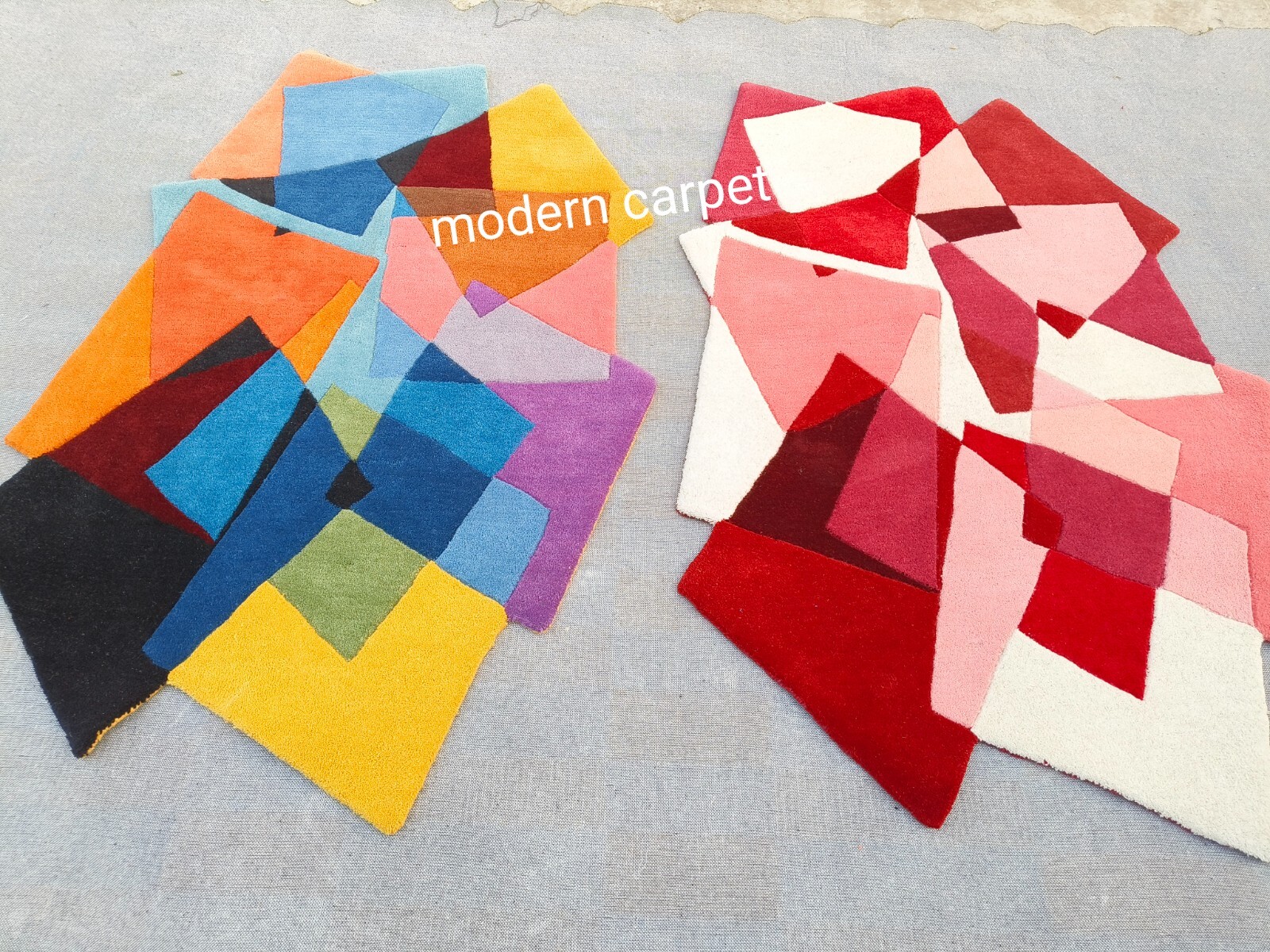 Irregular Shape Rugs Handmade 100% Woolen Hand Tufted For Home Decoration