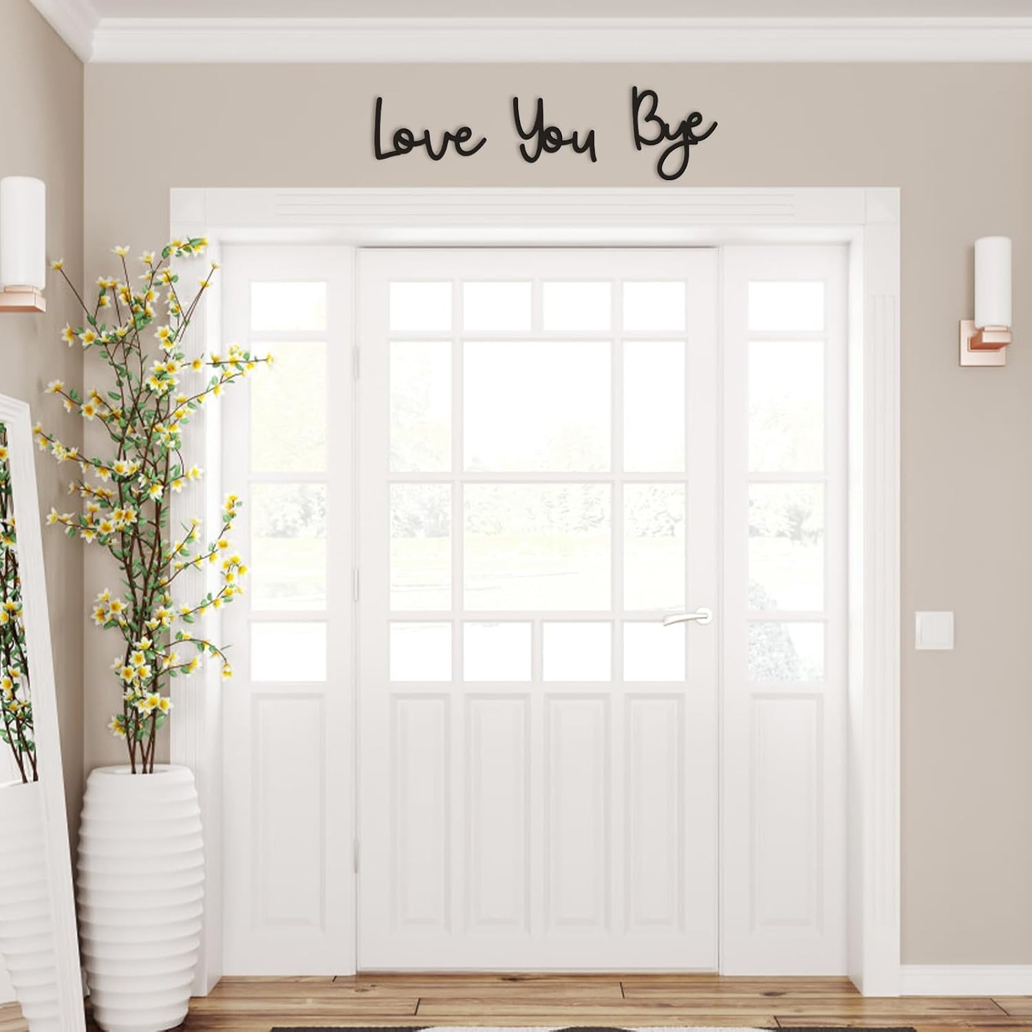 Wall Decor 31.5″ Love You Bye Sign Hanging Hallway Decoration Express Love an…