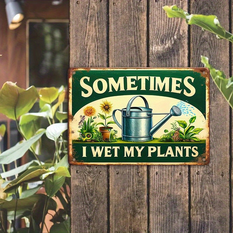 Vintage Metal Garden Sign Humorous Wall Decor Plant Lovers Outdoor Indoor Decor