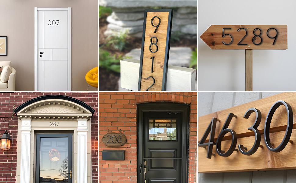 5″ Stainless Steel Floating House Number Outside, Metal Modern House Numbers