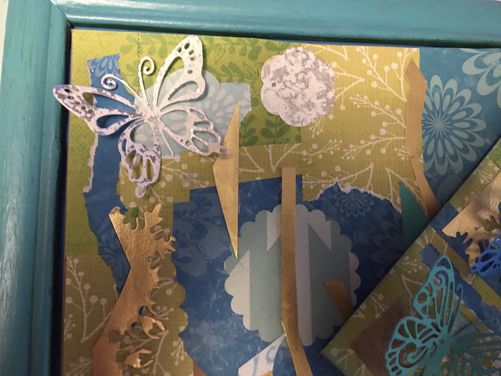 Framed Art – Butterfly’s – Paper Hand Crafted 12 X 10 Inches – Light Weight