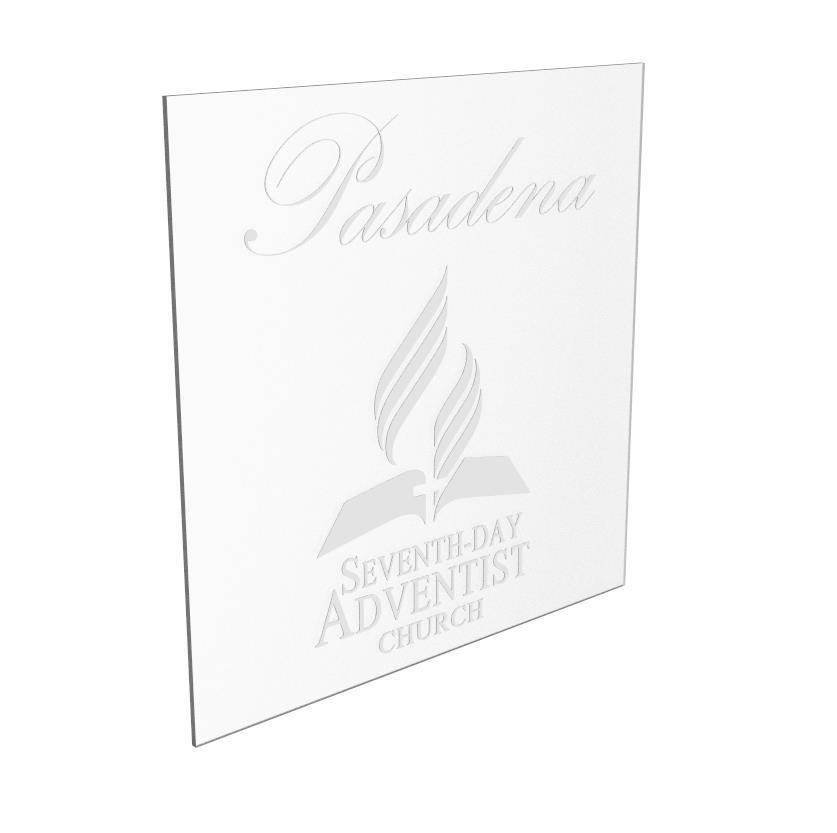 Laser Etched Custom Logo Church Emblem Business Sign Shop Offices Name 10.5×10.5