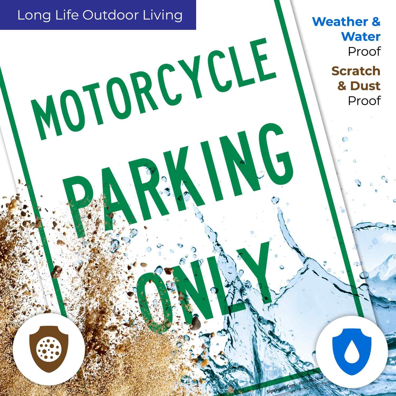 Only Motorcycle Parking Sign,