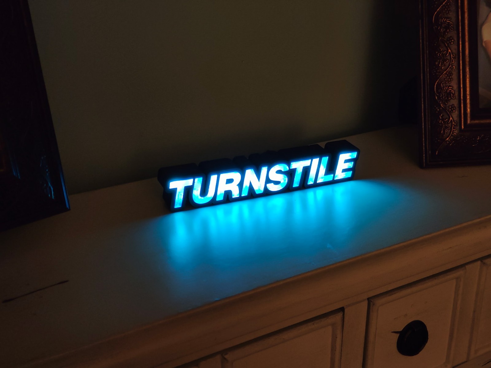 TURNSTILE logo illuminated LED sign – Wall Mount or Free-Standing