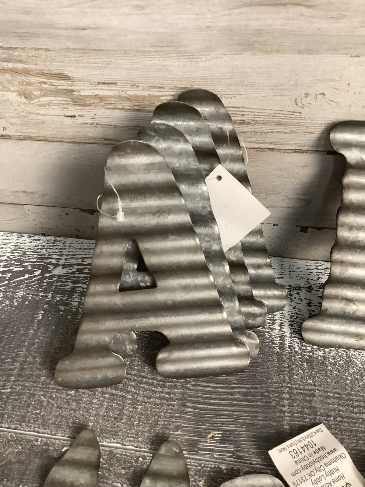 Lot Of 5” And 6” Assorted Galvanized Letters