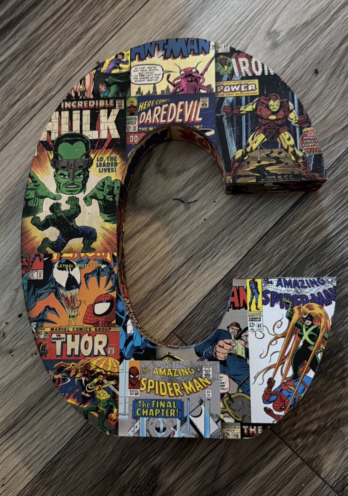 Marvel Superheroes Comics Letter “C” Sign Wall Decor Kids Room Home Decoration