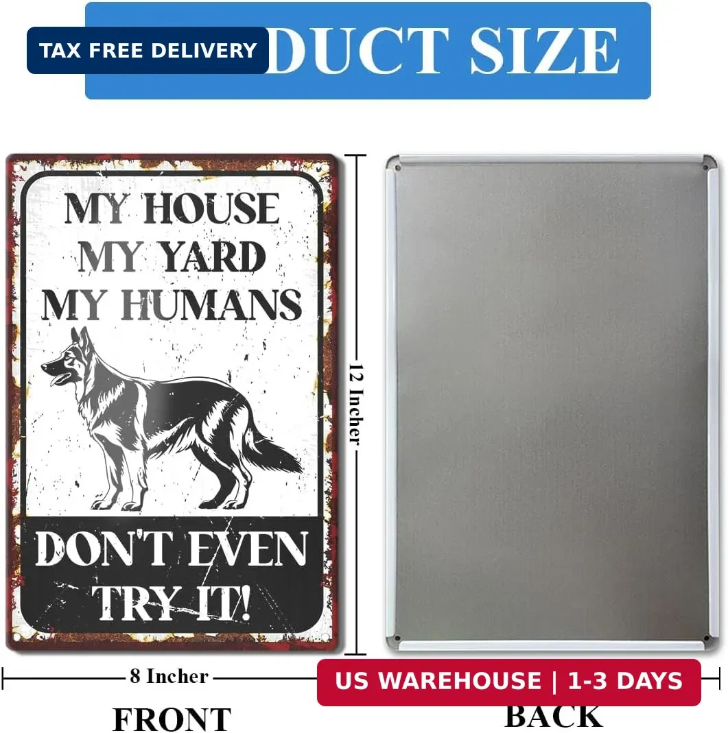Beware of Dog Signs for Fence, Private Property No Trespassing Warnings for Yard