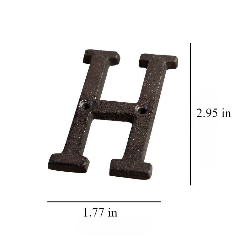 Cast Wrought Iron Black Antique House Door Alphabet Letters and Numbers HOT!