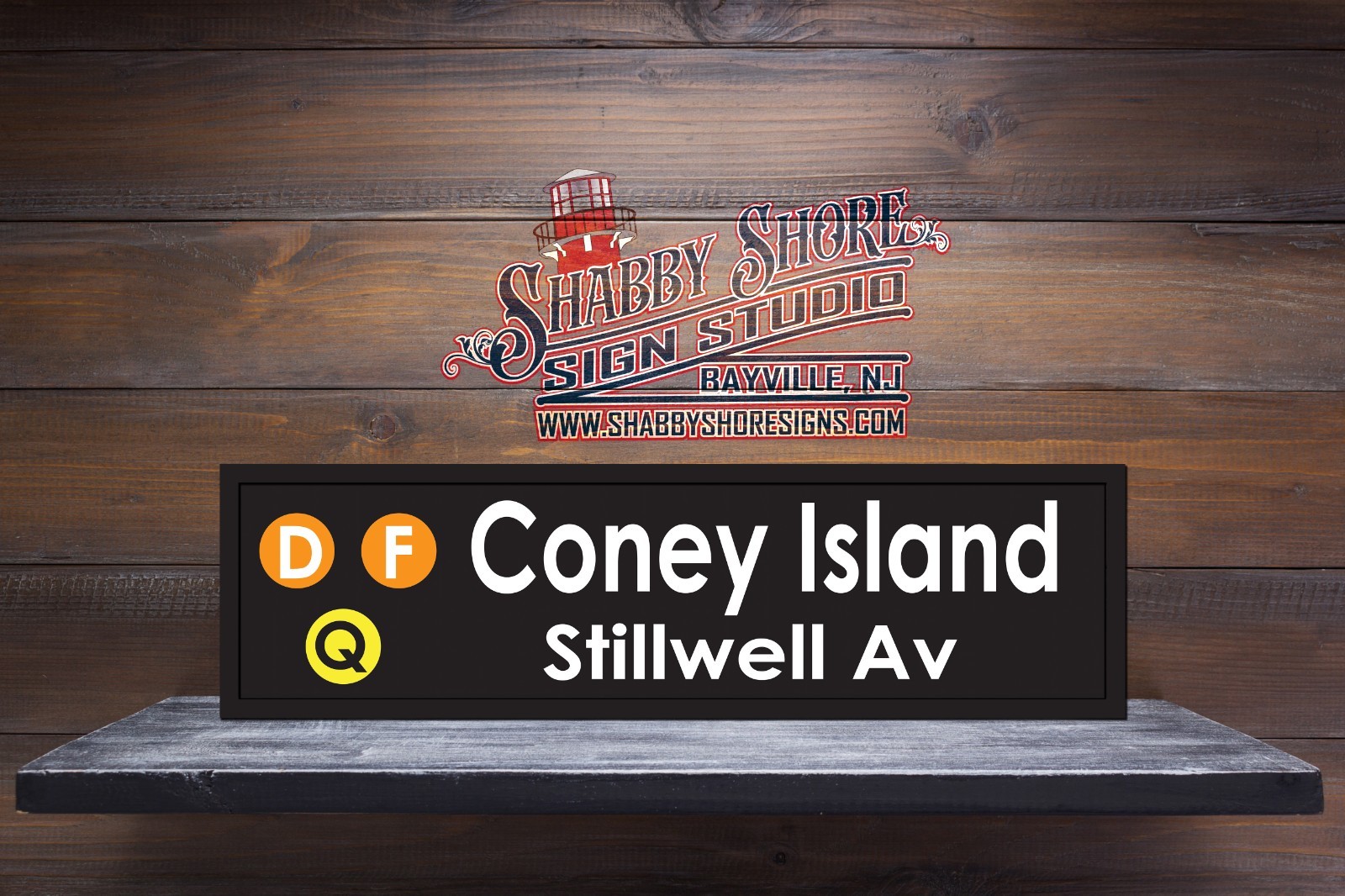 Coney Island Stillwell Av Subway METAL Sign Display – 6″x24″
