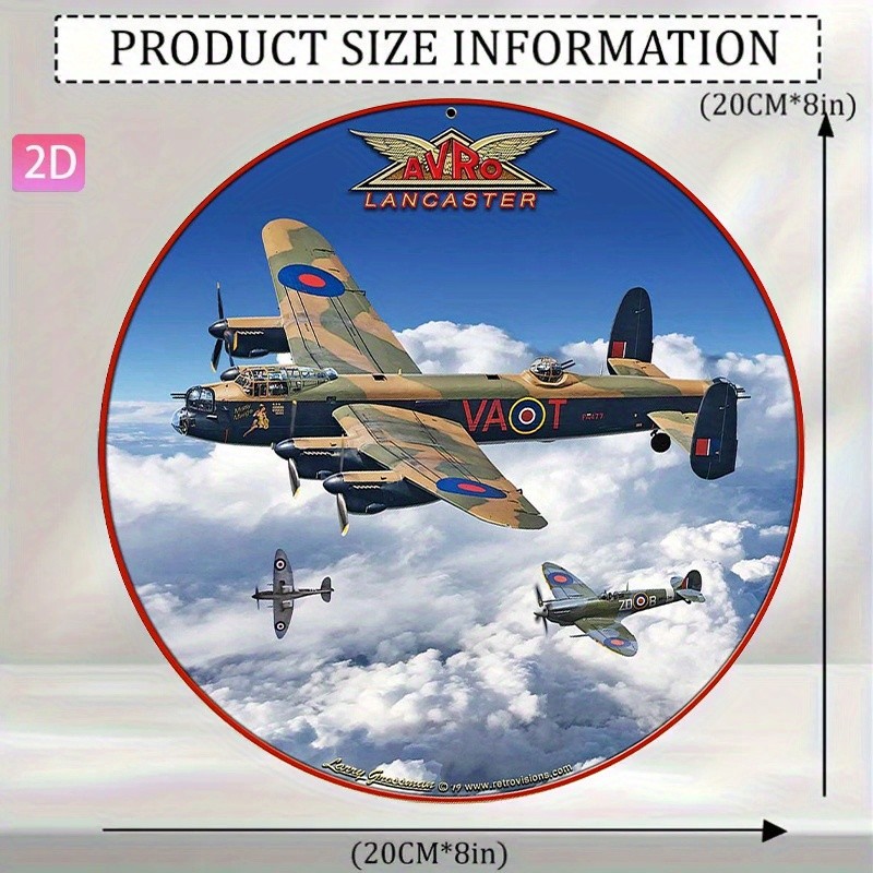 Metal Tin Signs “Avro Lancaster Bomber” Retro Wall Decor Aluminum Sign for Gard