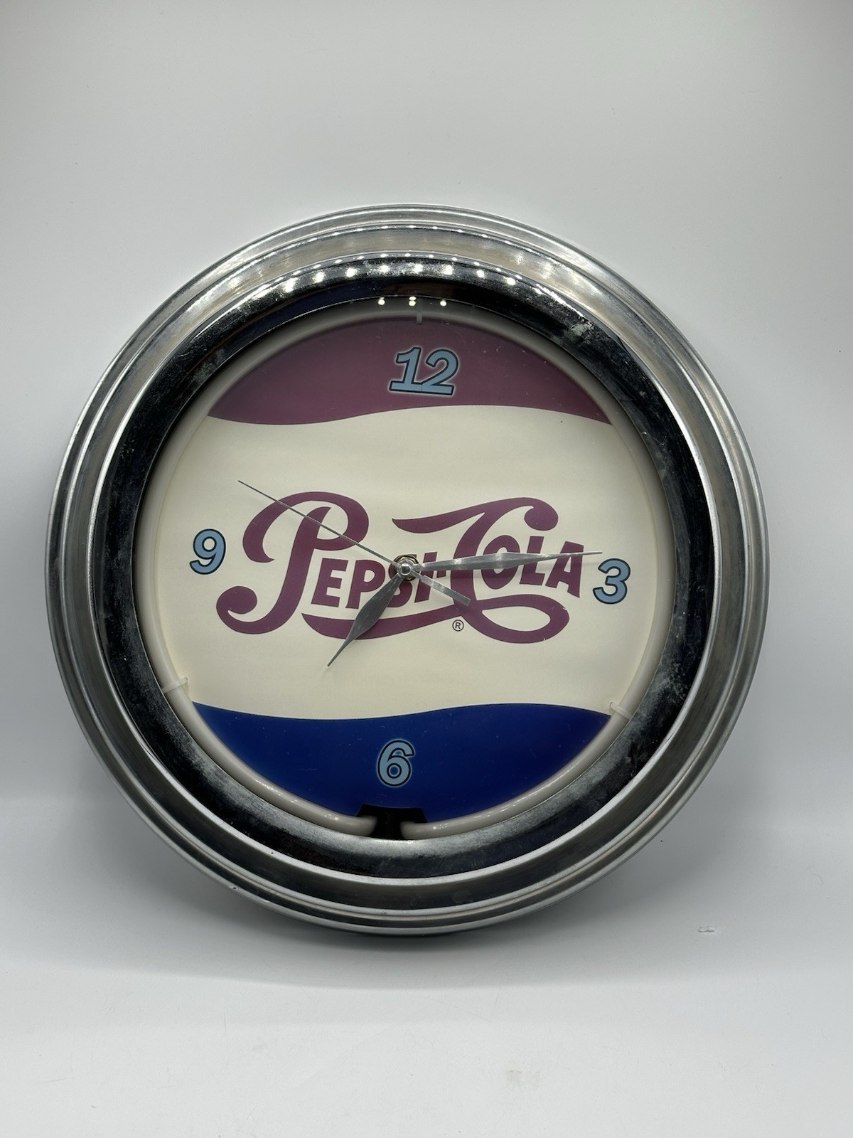 North Star Marketing Pepsi-Cola Pepsi 12″ Round Wall Clock, Man Cave