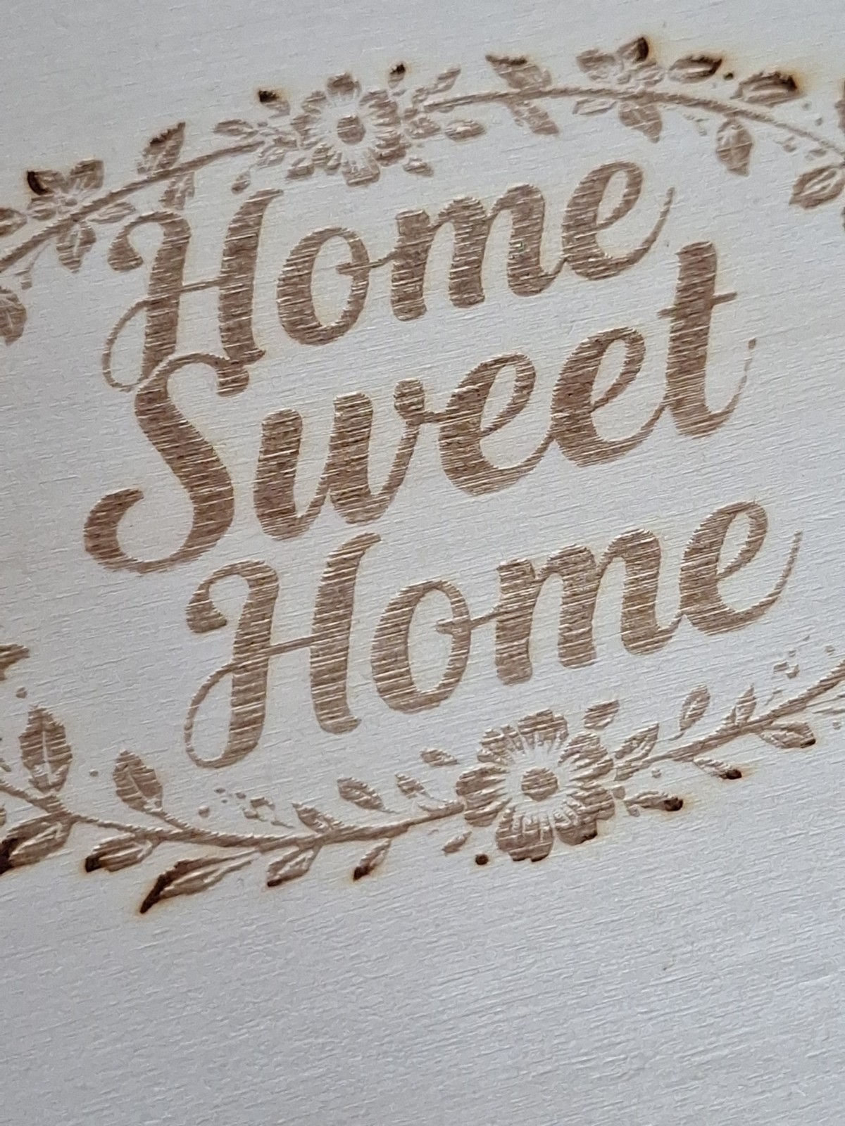 Laser Engraved Wooden Art Decor- Home Sweet Home Style Wood Burning