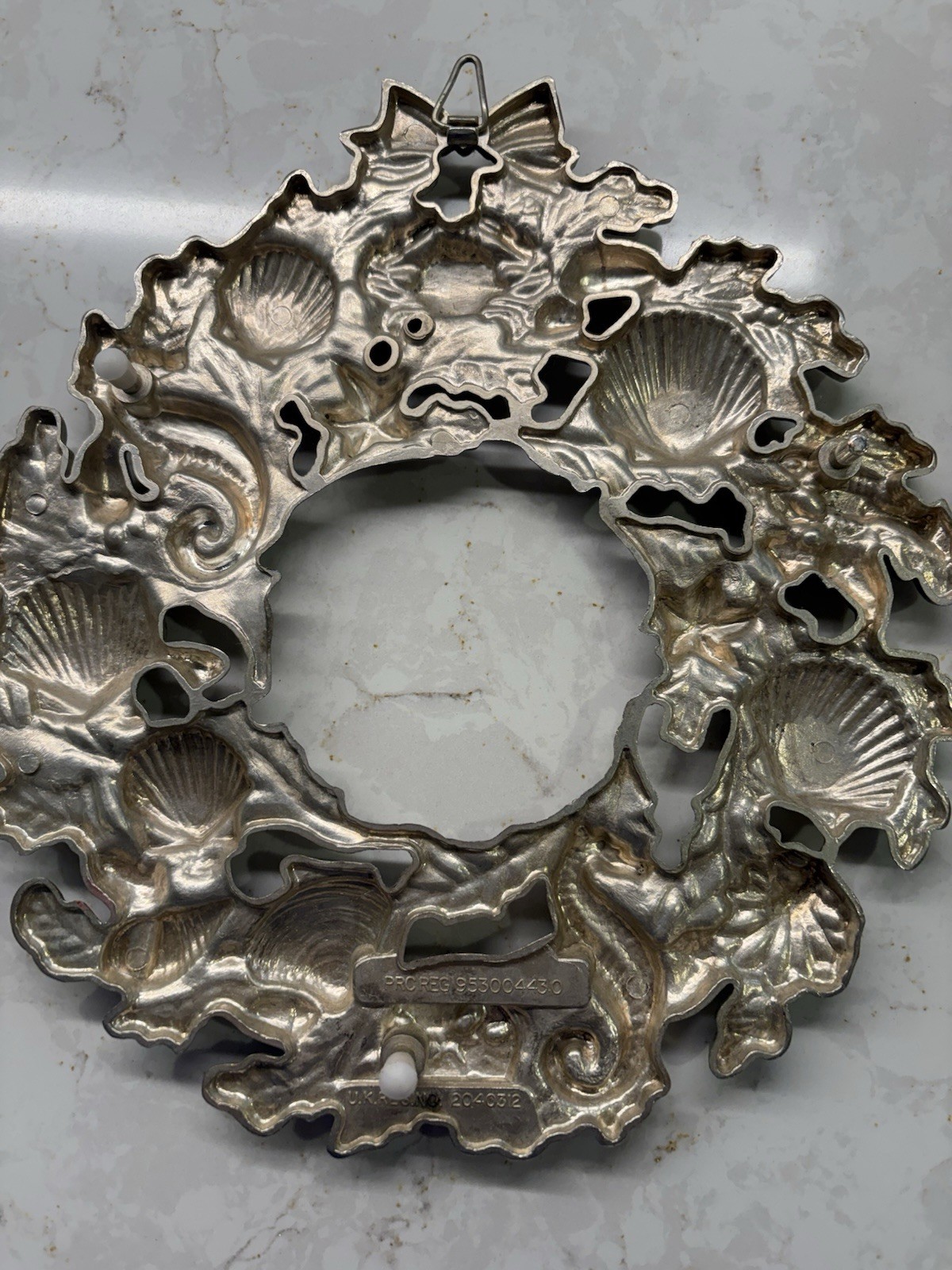Godinger Sea Treasure Silver Plated Wreath Coastal Shells Ocean Wall Plaque 9″