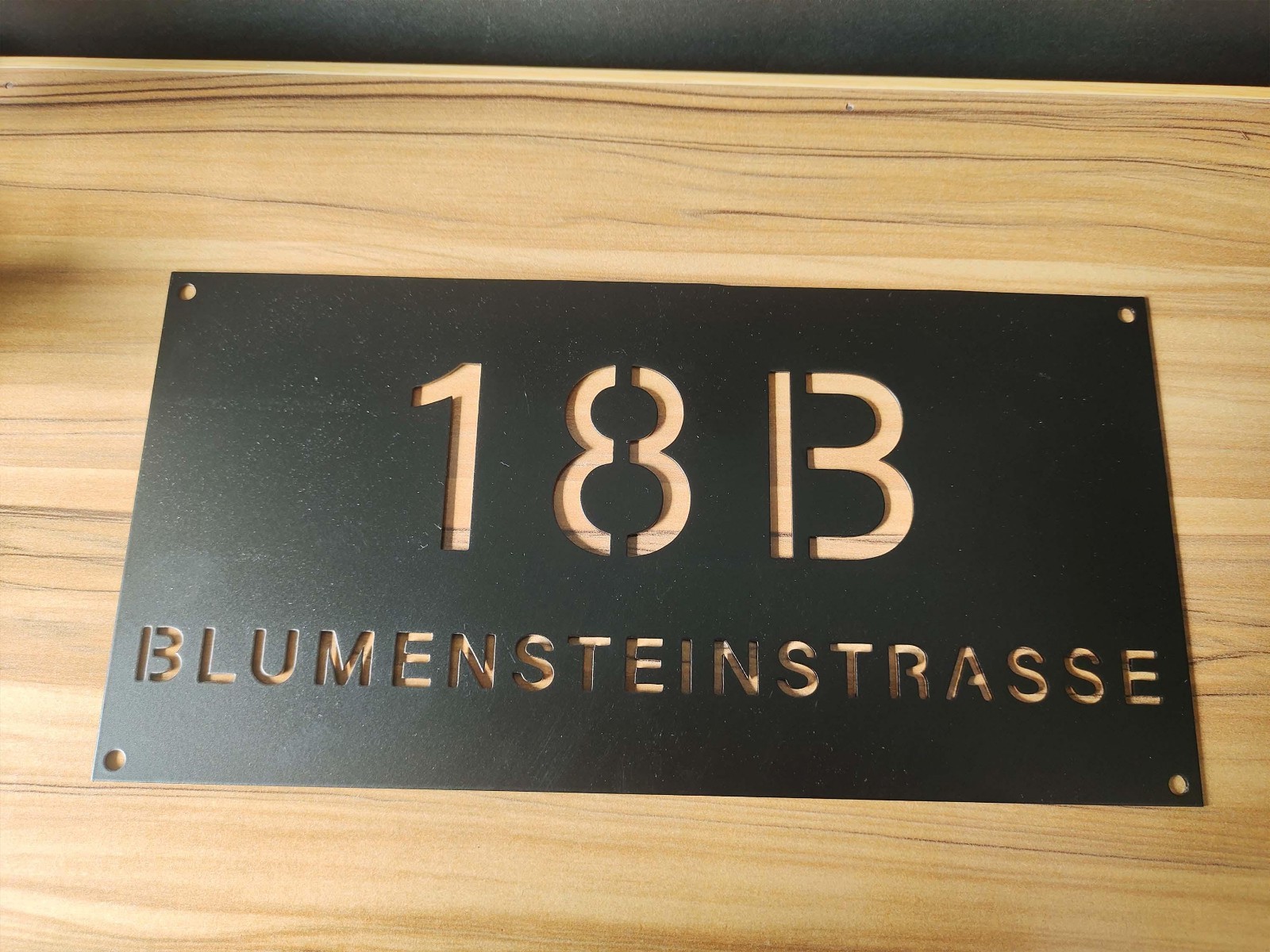 Custom Metal House Number Sign, Personalized Family Name Address