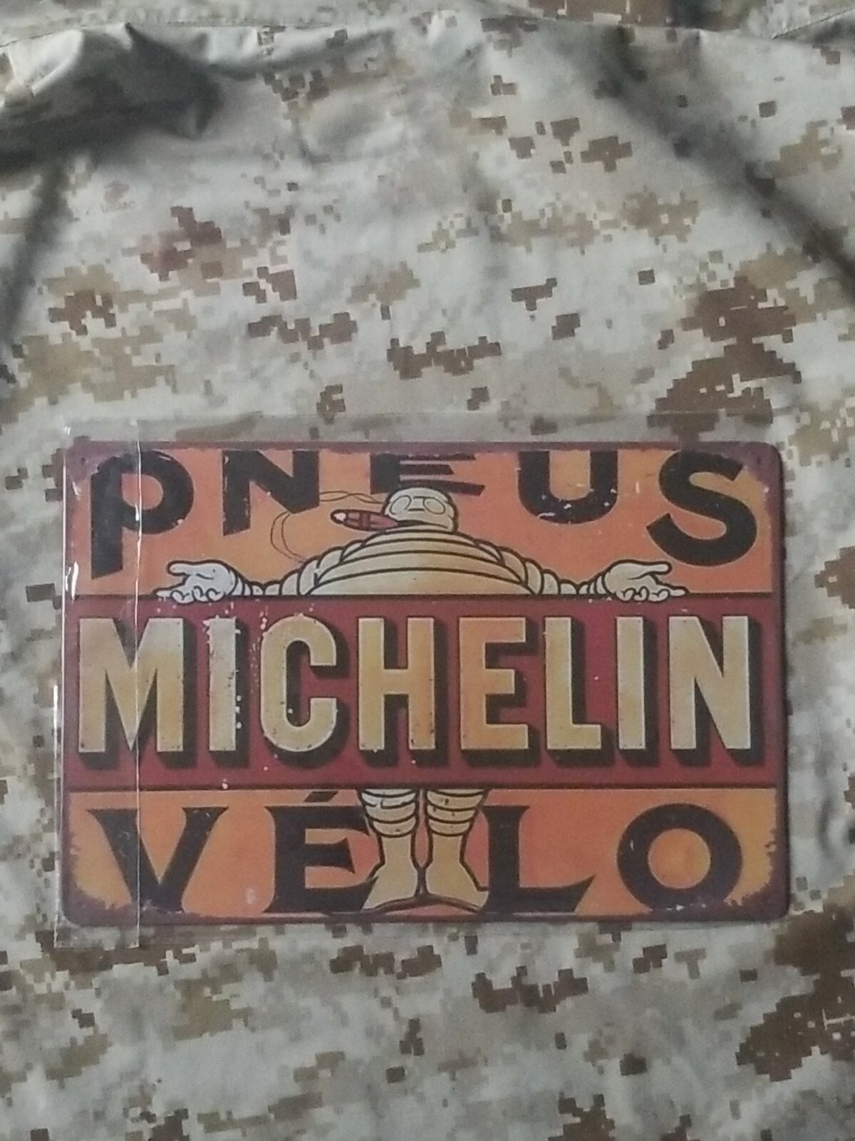 Michelin Man Pneus Velo Tin Sign Wall Décor Retro Style Garage Auto Shop Tires