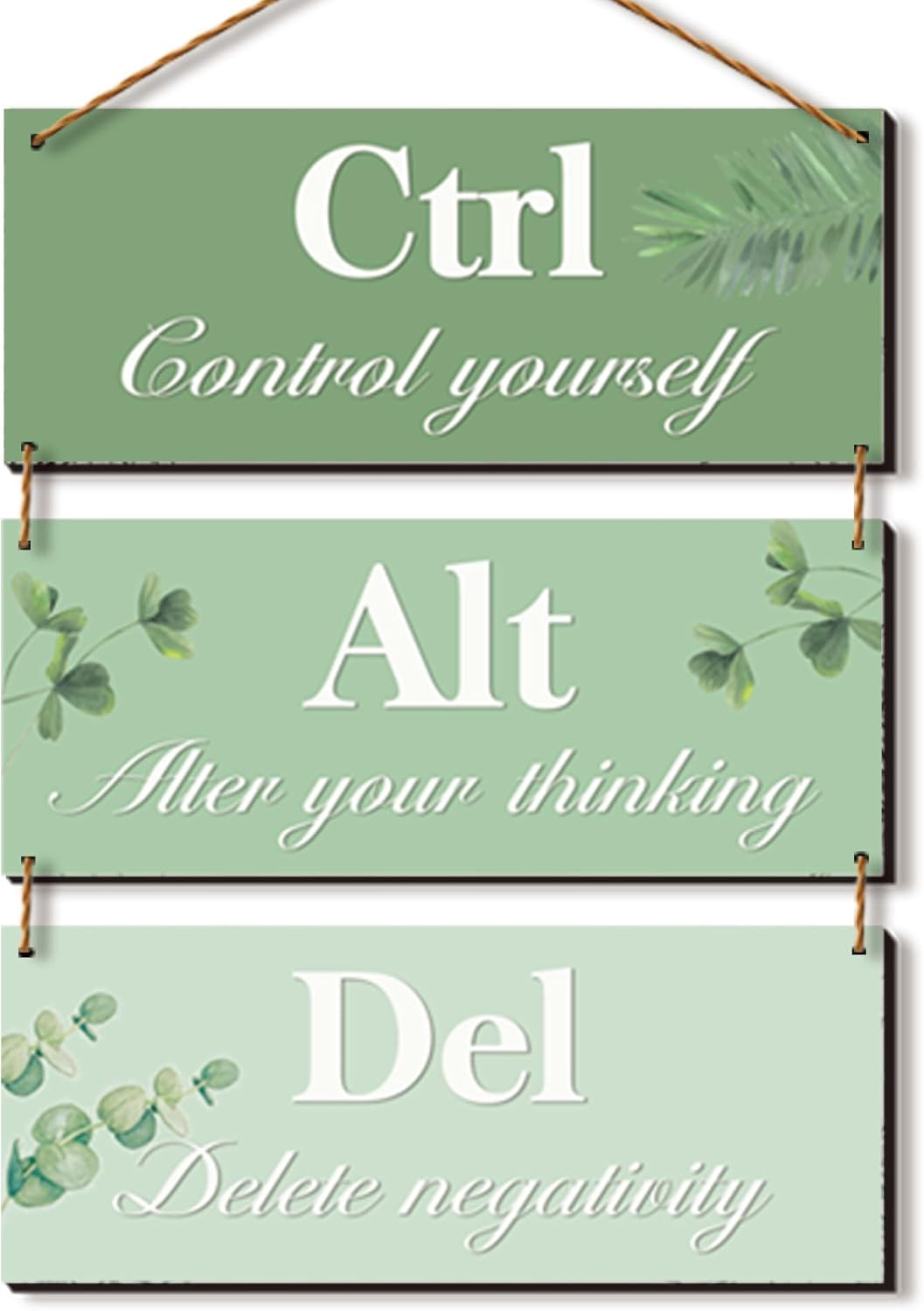 3Pcs Office Wall Decor Green Leaves Office Decoration Rustic Farmhouse Office De