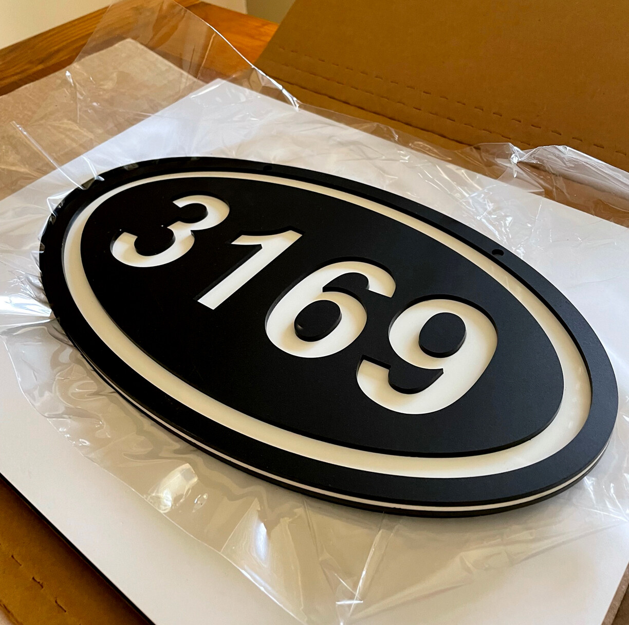 3169 Mailbox Numbers Address Plaque Sign Hanging *READ*