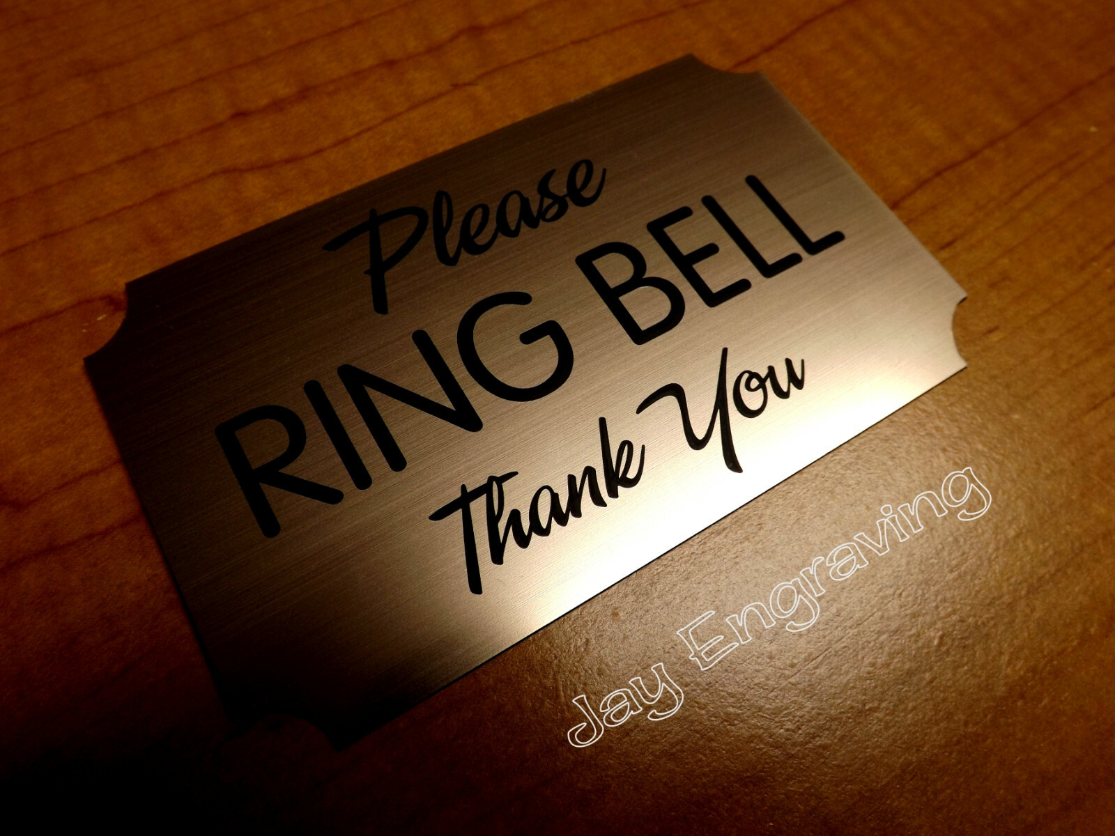 Engraved ~ Please RING BELL ~ Wall Door Sign Plate | Doorbell Home Office Plaque