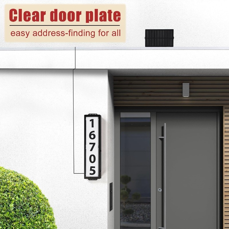 Solar House Numbers for Outside,Lighted Address Numbers for DIY with Solar Panel