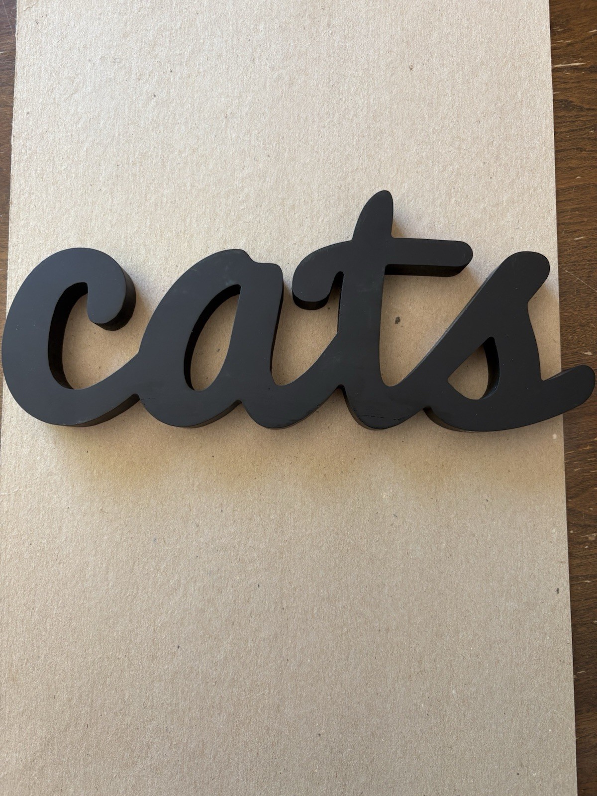 Cat Lady Box “Cats” Wood Sign Plaque Decoration Stand Up Or Hang Black