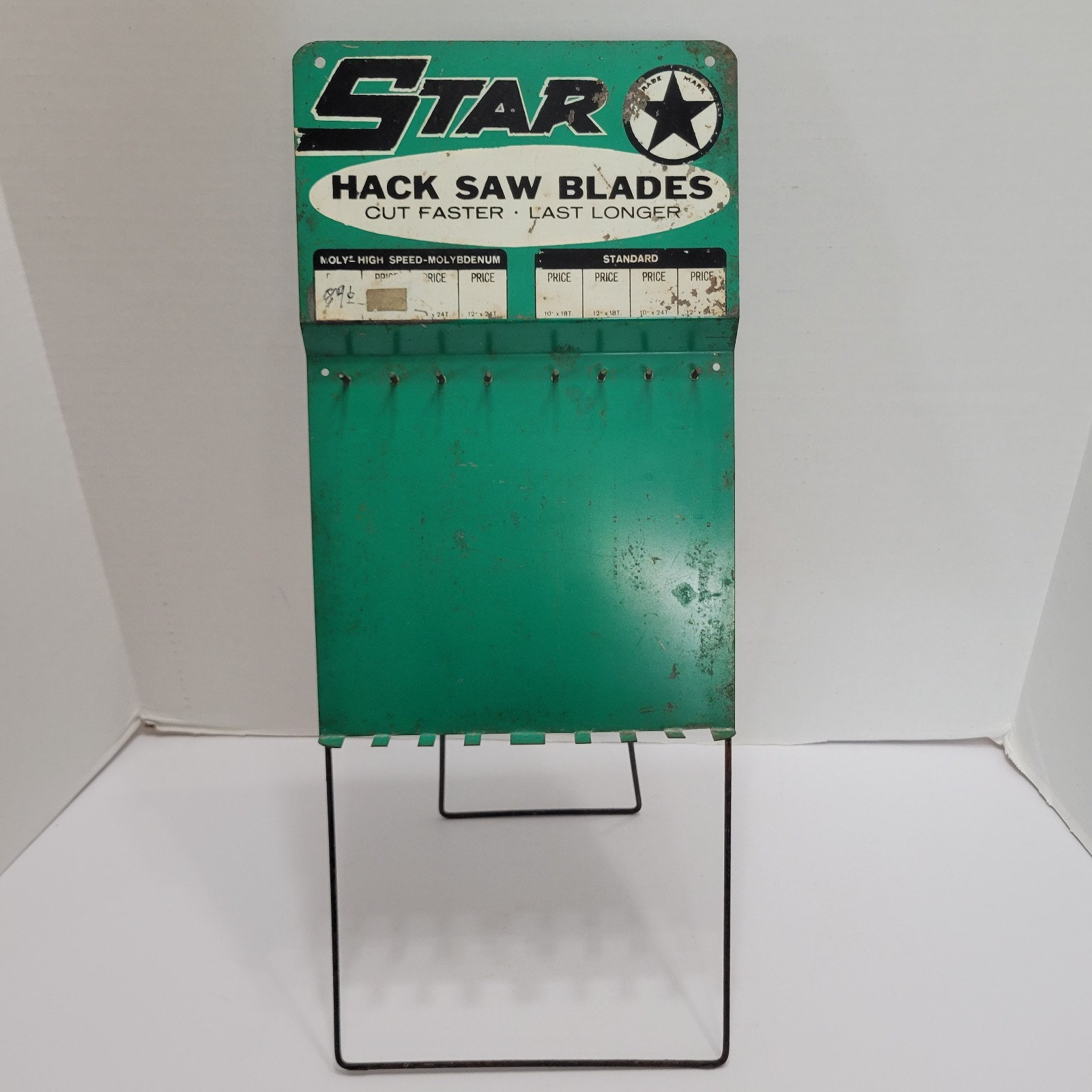 Vtg STAR Hack Saw Blades Store Display Standing Or Hanging Rack Sign Advertising