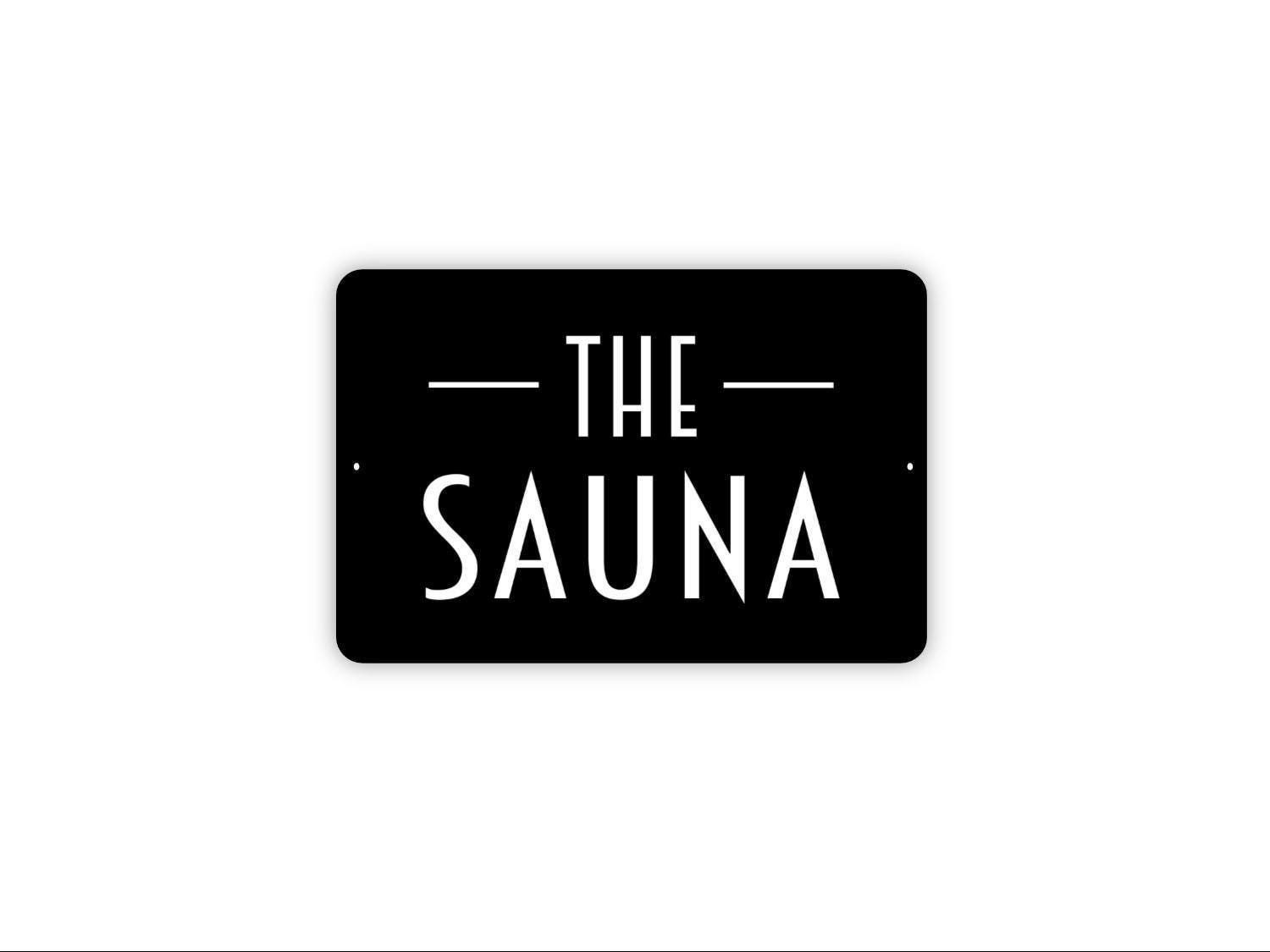 The Sauna Sign | Relaxing Spa Wall Decor | Metal Sign or Canvas for Home Sauna,