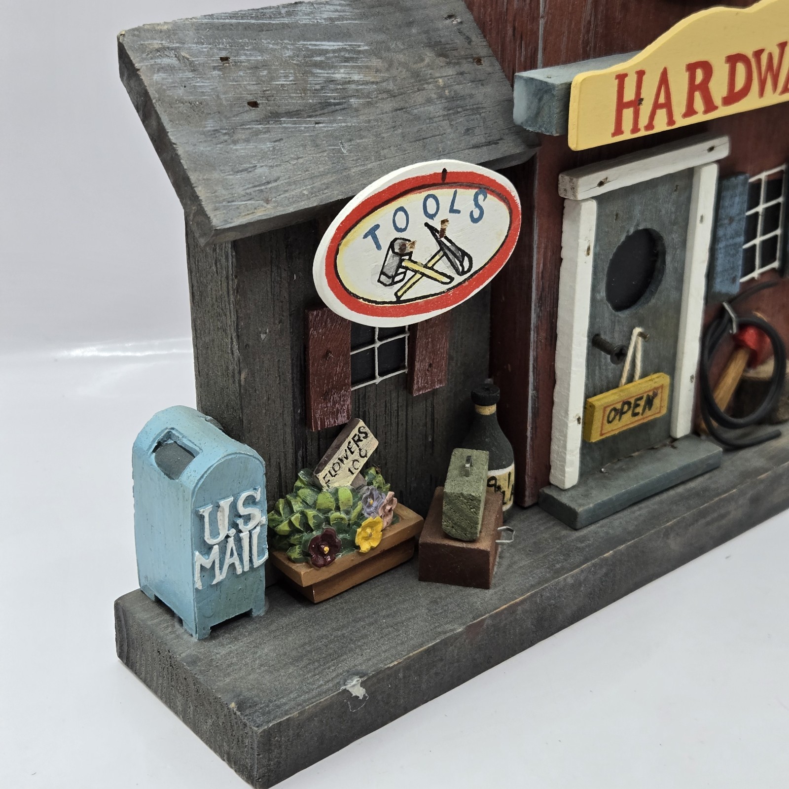 Rare Vintage 3D Hardware Store Front Wooden Wall Art Home Décor Hanging – read