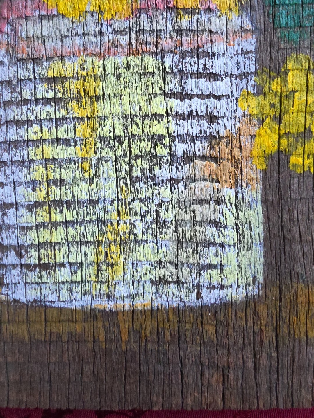Rustic Reclaimed Wood Artist signed Handpainted flower Bouquet Wall Art Decor