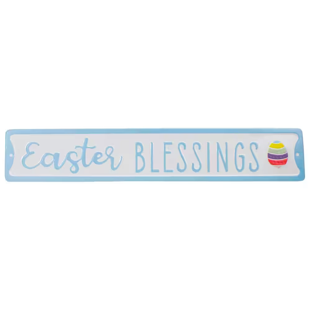 Metal Easter Blessings Wall Sign- 3.5 In.