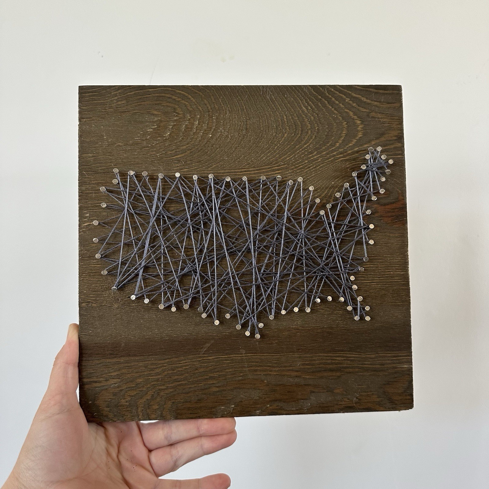 United States String Nail Wall Art Wooden 10×10
