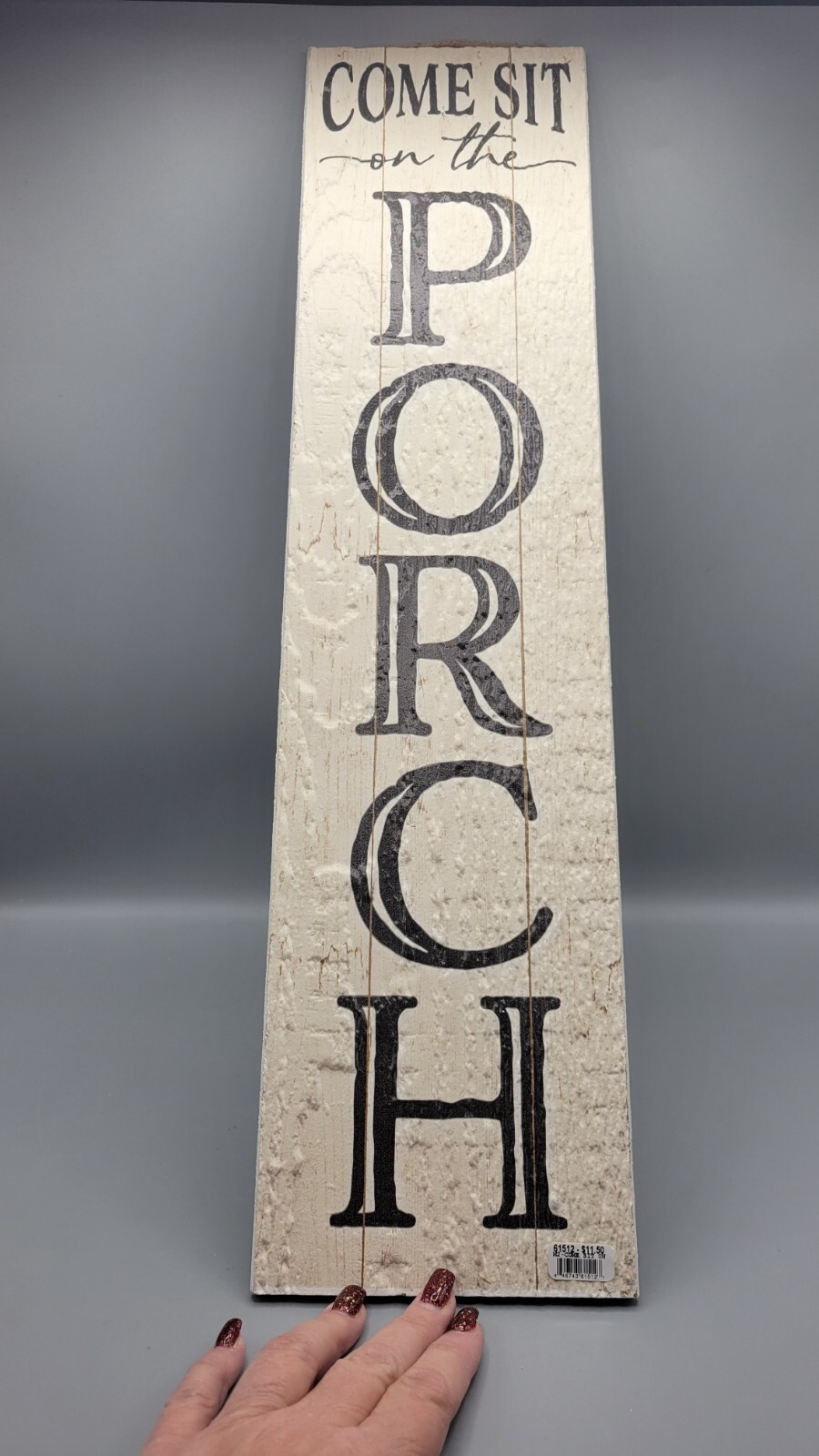 Myword! Stand Out Tall Hanging Standing Sign “Come Sit On The Porch” 24″x6″