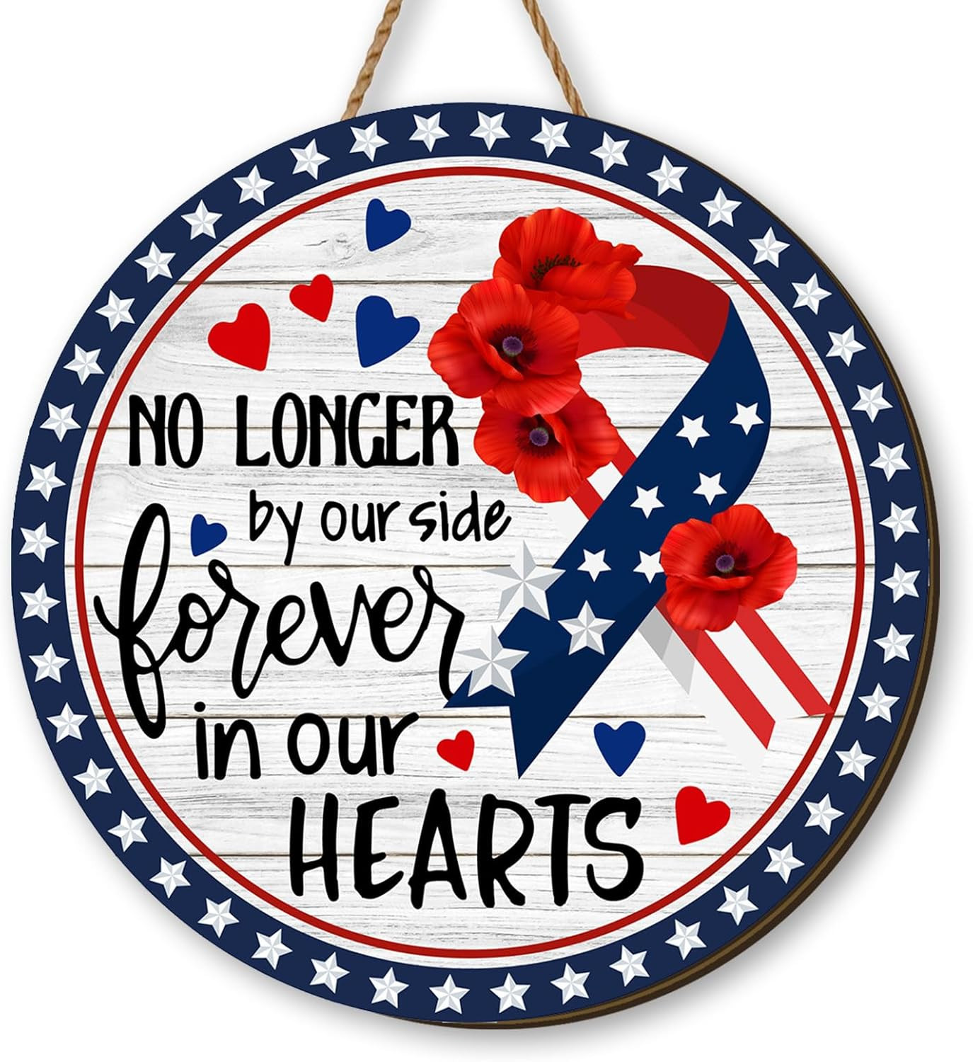Memorial Day Decorations 4Th of July Door Sign Thank You Veterans Patriotic Deco