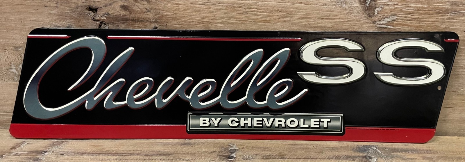 Chevelle Embossed Metal Mancave Garage Wall Sign 19″ x 5″